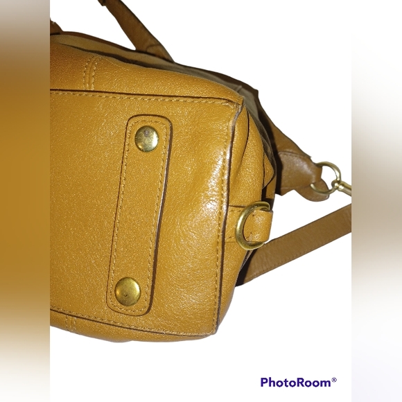 COACH TAN LEATHER SATCHEL HANDBAG W/ SHOULDER STRAP EUC - Picture 6 of 15